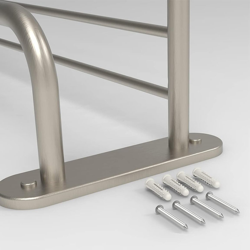 JASODI 18 Inch Bathroom Towel Rack Brushed Nickel Stainless Steel and ...